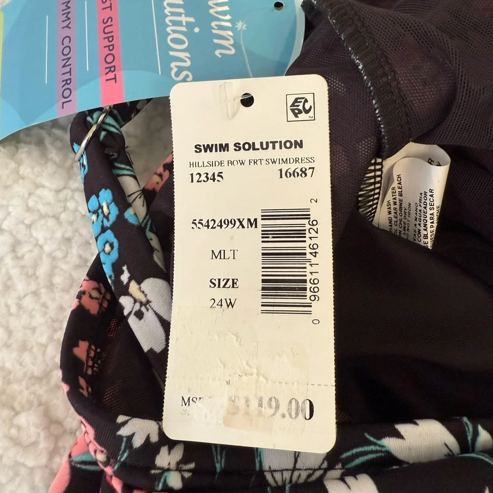 Swim Solutions floral swim dress - Picture 11 of 13
